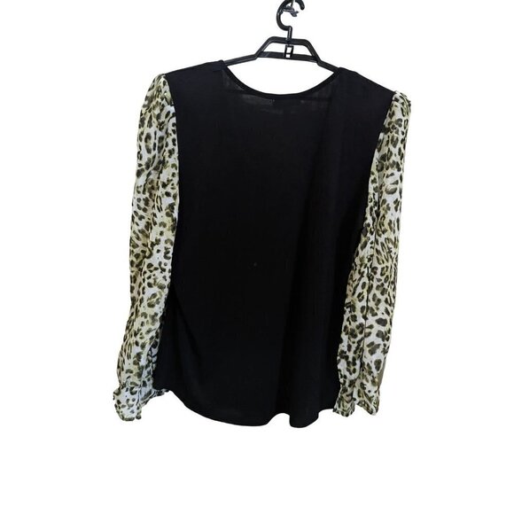 NWT stem & vine size 3X top blouse black green pullover - Picture 5 of 8